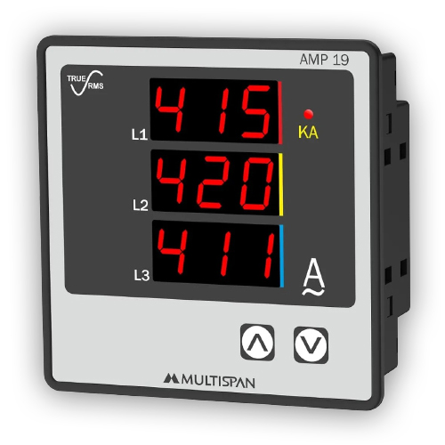jayamurugan agencies -authorized dealers of multispan 3-Phase Ampere & Volt Meter AMP-19