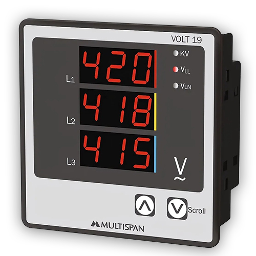 jayamurugan agencies -authorized dealers of multispan  3-Phase Ampere & Volt Meter  VOLT-19
